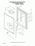 REFRIGERATOR DOOR PARTS Diagram and Parts List for KBLS22EVMS3  KitchenAid Refrigerator