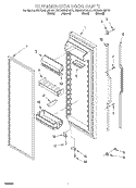 REFRIGERATOR DOOR Diagram and Parts List for KSRS22FGWH01  KitchenAid Refrigerator