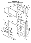 DOOR PARTS Diagram and Parts List for ET8WTKXKT08  Whirlpool Refrigerator
