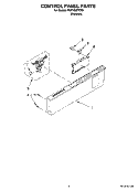 CONTROL PANEL PARTS Diagram and Parts List for KUDX03FTSS1  KitchenAid Dishwasher