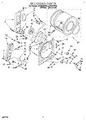 BULKHEAD Diagram and Parts List for LGT5624BW0  Whirlpool Dryer