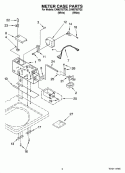 METER CASE PARTS Diagram and Parts List for CAM2762TQ2  Whirlpool Washer