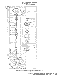 GEARCASE Diagram and Parts List for CA2762XSW5  Whirlpool Washer