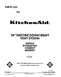SECTION Diagram and Parts List for KIVD860TAL  Whirlpool Range Hood