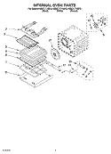 INTERNAL OVEN Diagram and Parts List for KEBC177HBL3  KitchenAid Wall Oven