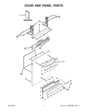 DOOR AND PANEL PARTS Diagram and Parts List for WDT790SLYM2  Whirlpool Dishwasher