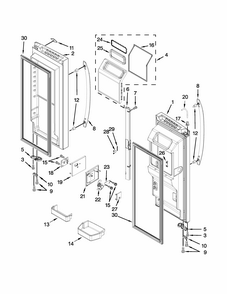 Part Location Diagram of W10670867 Whirlpool DOOR-ICE