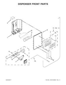 Part Location Diagram of W10458867 Whirlpool ESCUTCHEON