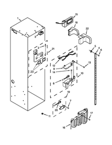 Refrigerator Liner Parts Diagram and Parts List for KSSC42QTS18  KitchenAid Refrigerator