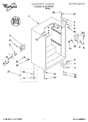 CABINET Diagram and Parts List for EL03CCXHW00  Whirlpool Refrigerator