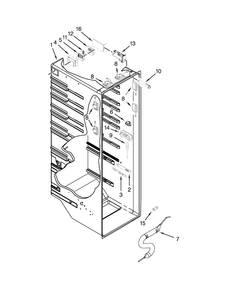 Refrigerator Liner Parts Diagram and Parts List for GSC25C6EYY03  Whirlpool Refrigerator