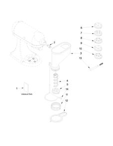 Attachment Parts Diagram and Parts List for KSMPEXTA0  KitchenAid Mixer
