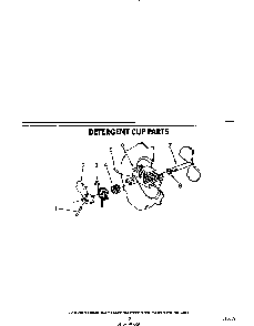 Detergent Cup Diagram and Parts List for 8519L00  Roper Dishwasher