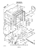 TUB , LITERATURE AND OPTIONAL Diagram and Parts List for DU8900XT6  Whirlpool Dishwasher