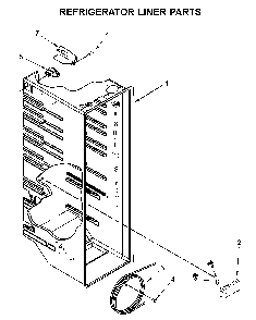 Refrigerator liner parts Diagram and Parts List for WRS331SDHB02  Whirlpool Refrigerator