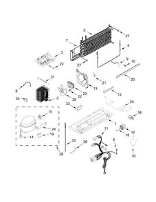Unit Parts Diagram and Parts List for WRT519SZDM00  Whirlpool Refrigerator