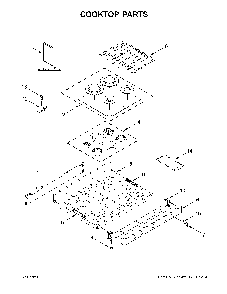 Part Location Diagram of W11459372 Whirlpool COOKTOP