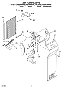 AIR FLOW PARTS Diagram and Parts List for KSRL25FRBL01  KitchenAid Refrigerator