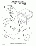 FREEZER LINER PARTS Diagram and Parts List for KFXS25RYBL0  KitchenAid Refrigerator