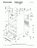 CABINET PARTS Diagram and Parts List for KRFC90100B4  KitchenAid Refrigerator