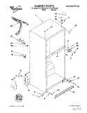 CABINET Diagram and Parts List for ET18GKXEW00  Whirlpool Refrigerator
