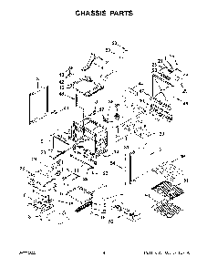 Chassis Parts Diagram and Parts List for KSEB900ESS6  KitchenAid Range