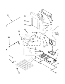 Unit Parts Diagram and Parts List for KRFF707ESS00  KitchenAid Refrigerator