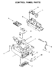 Control panel parts Diagram and Parts List for WUI95X15HZ00  Whirlpool Ice Maker