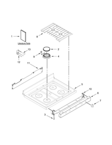 Cooktop Parts Diagram and Parts List for KGRS202BSS2  KitchenAid Range