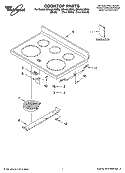 COOKTOP PARTS Diagram and Parts List for GR440LXMB0  Whirlpool Range