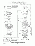 PUMP AND MOTOR PARTS Diagram and Parts List for DU945PWSS1  Whirlpool Dishwasher