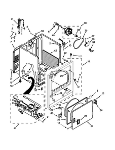 Cabinet Parts Diagram and Parts List for WGD4810EW0  Whirlpool Dryer