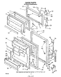 DOOR Diagram and Parts List for ET18MK1LWR2  Whirlpool Refrigerator