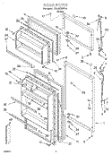 DOOR Diagram and Parts List for TT14DKXEW14  Estate Refrigerator