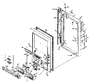 Door Parts Diagram and Parts List for 198NR11G  Kenmore Refrigerator