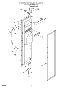 FREEZER DOOR Diagram and Parts List for BRS70XRANA02  Whirlpool Refrigerator