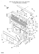 DOOR AND CONTROL Diagram and Parts List for GZ7936XGS0  Whirlpool Range Hood