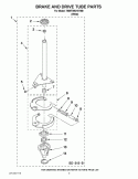 BRAKE AND DRIVE TUBE PARTS Diagram and Parts List for 7MWTW9216YM0  Whirlpool Washer