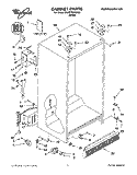 CABINET, LITERATURE Diagram and Parts List for 3XART732GW00  Whirlpool Refrigerator