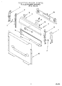 CONTROL PANEL Diagram and Parts List for SF305PEEN0  Whirlpool Range