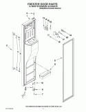 FREEZER DOOR PARTS Diagram and Parts List for ISC23CNEXW00  Whirlpool Refrigerator