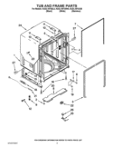 TUB AND FRAME PARTS Diagram and Parts List for KUDL15FXBL5  KitchenAid Dishwasher