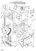 CABINET Diagram and Parts List for RGX4635EN0  Roper Dryer