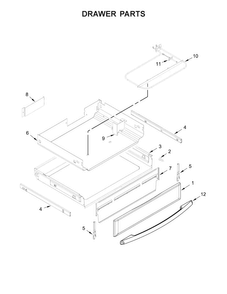 Drawer Parts Diagram and Parts List for WFG715H0EH0  Whirlpool Range