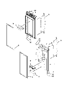 Refrigerator Door Parts Diagram and Parts List for WRF555SDFZ00  Whirlpool Refrigerator