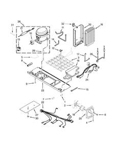Unit Parts Diagram and Parts List for 10651782412  Kenmore Refrigerator