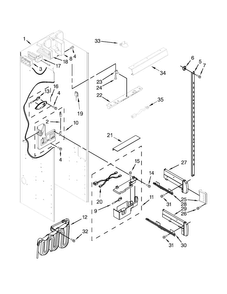 Refrigerator Liner Parts Diagram and Parts List for KBSD612ESS00  KitchenAid Refrigerator