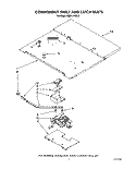 COMPONENT SHELF AND LATCH Diagram and Parts List for KEBI141XBL0  KitchenAid Wall Oven