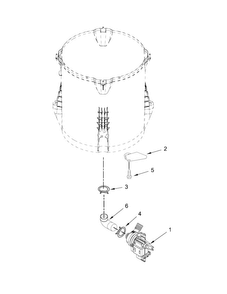 Pump Parts Diagram and Parts List for WTW8000DW0  Whirlpool Washer