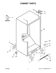Part Location Diagram of W11357351 Whirlpool Energy Guide